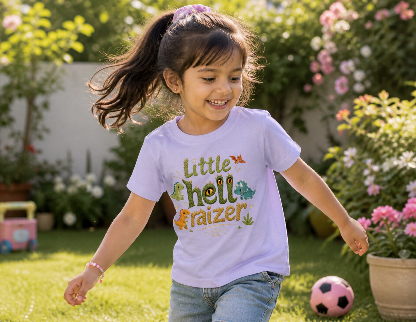 Little Hell Raiser Kids Crew Neck T-Shirt